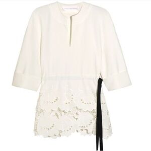 Victoria Beckham Cream Tunic Top